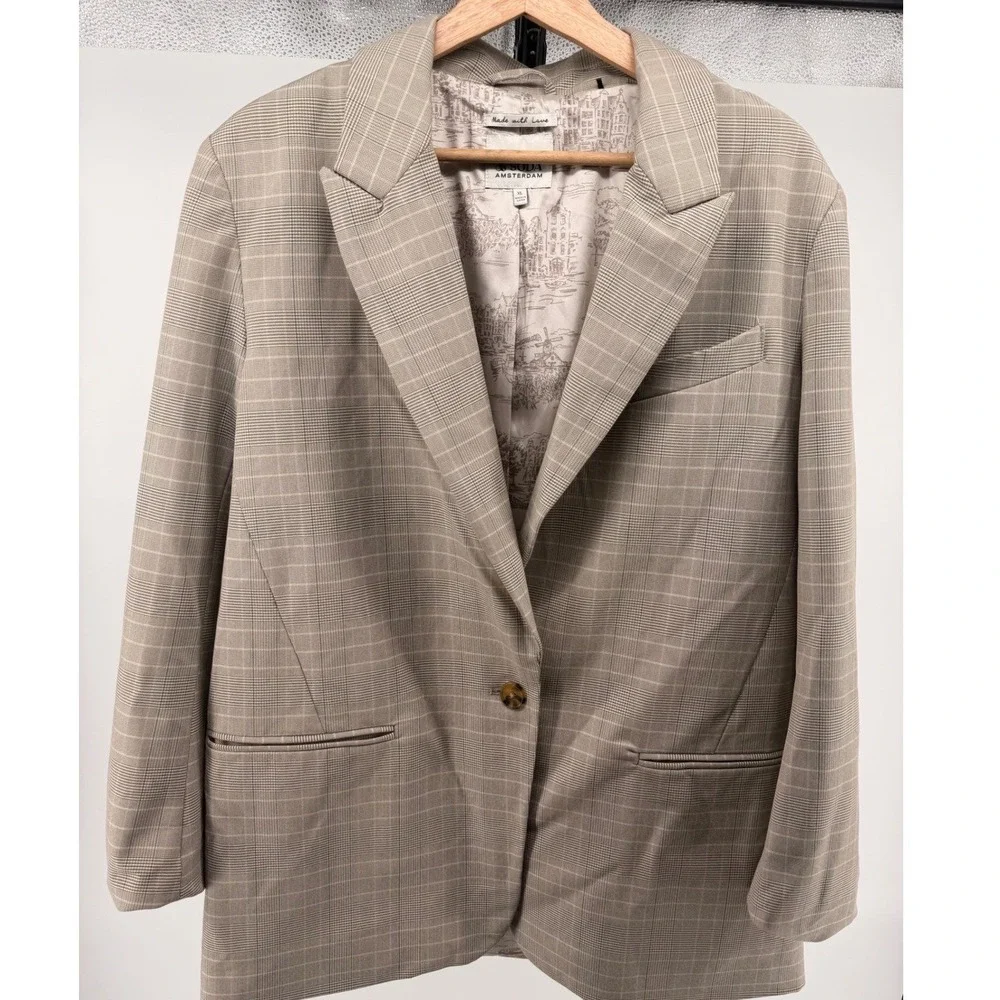 Scotch Soda Amsterdam‎ Men's Glen Plaid Blazer Jacket XL Single Breasted 0847